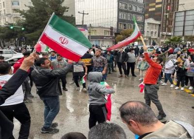 شادی مردم ایران زمین پس از پیروزی غیورمردان تیم ملی فوتبال مقابل ولز